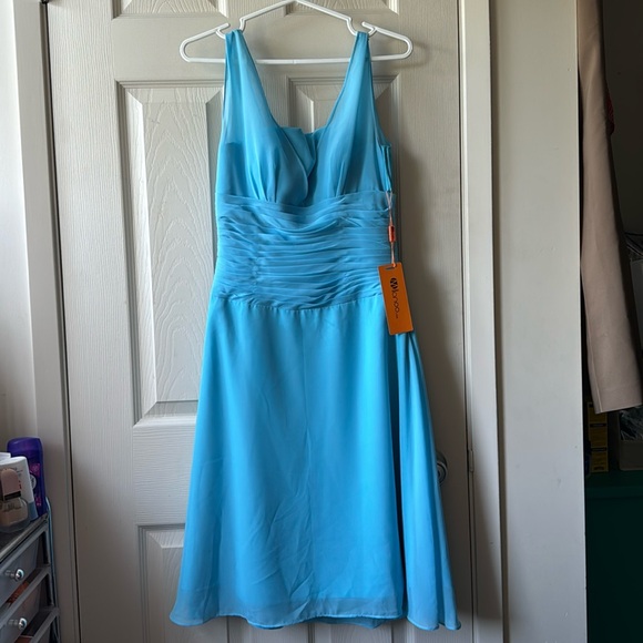 Milanoo baby blue dress for formal, party, wedding or prom - Picture 1 of 5